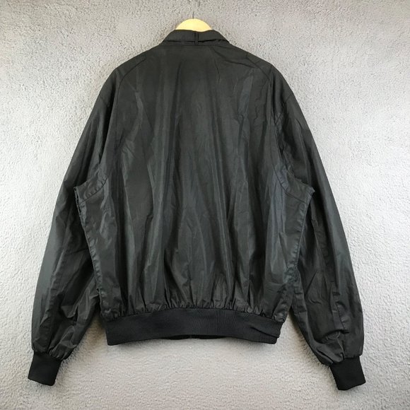 Members Only Jacket Mens Black Flight Bomber Zip Up XL - Picture 2 of 8
